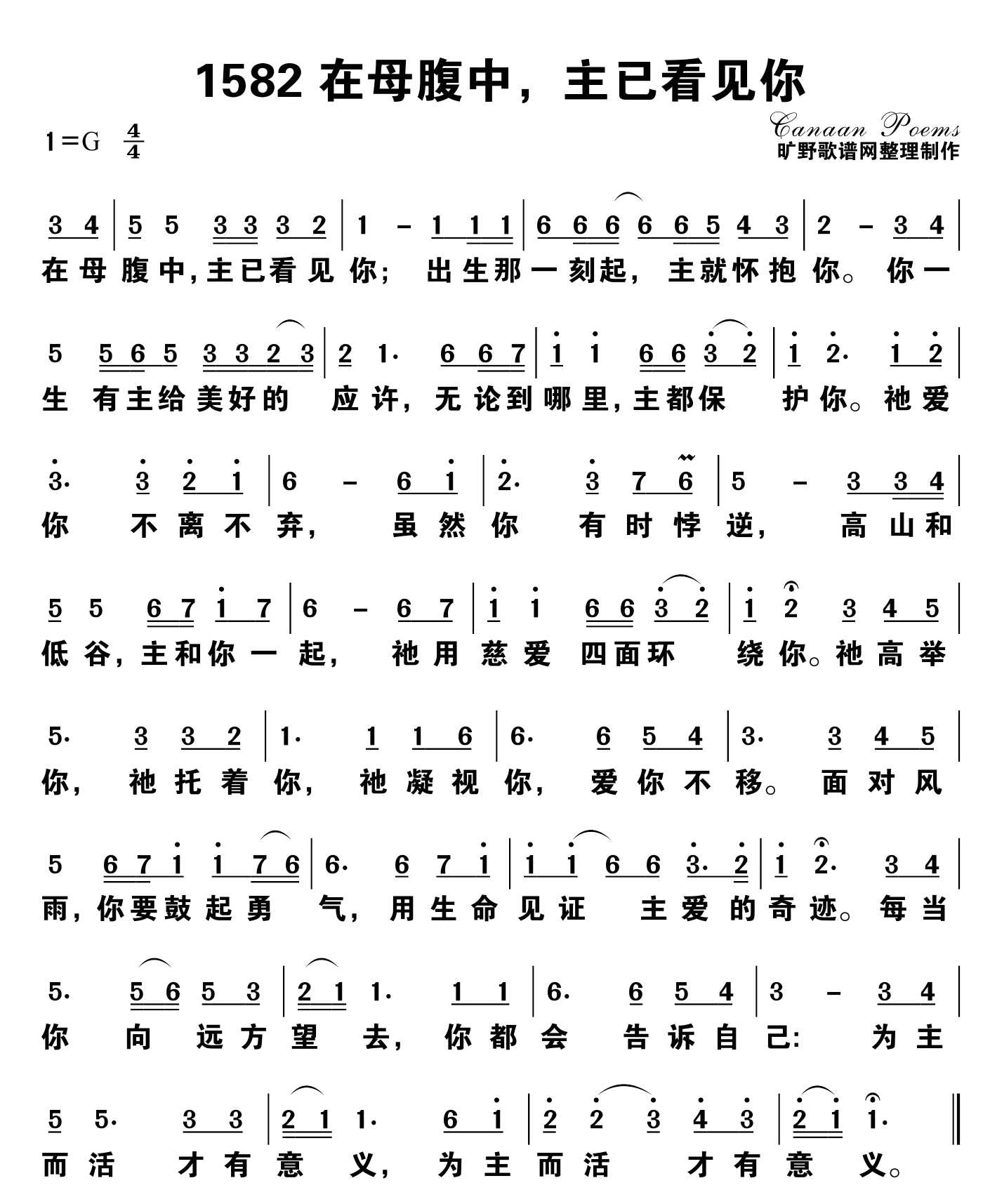 在母腹中，主已看见你 第 1 页
