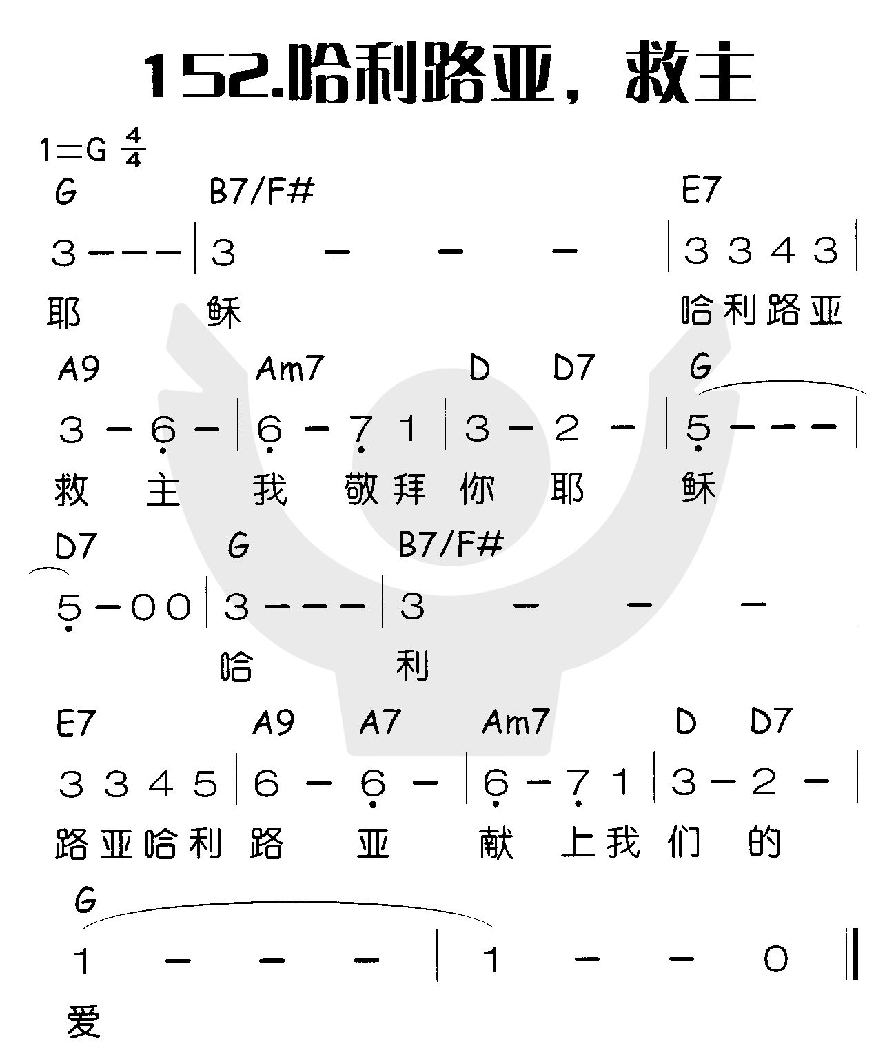 哈利路亚，救主 第 1 页
