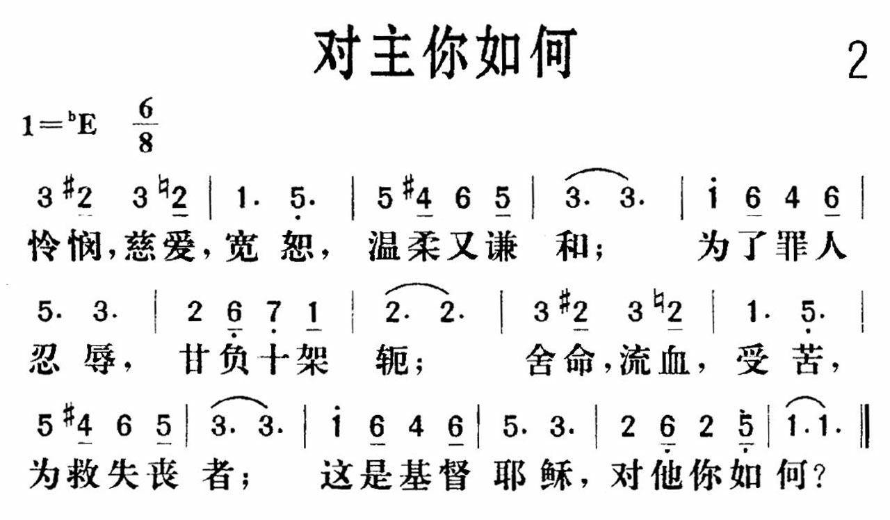 对主你如何歌 第 1 页