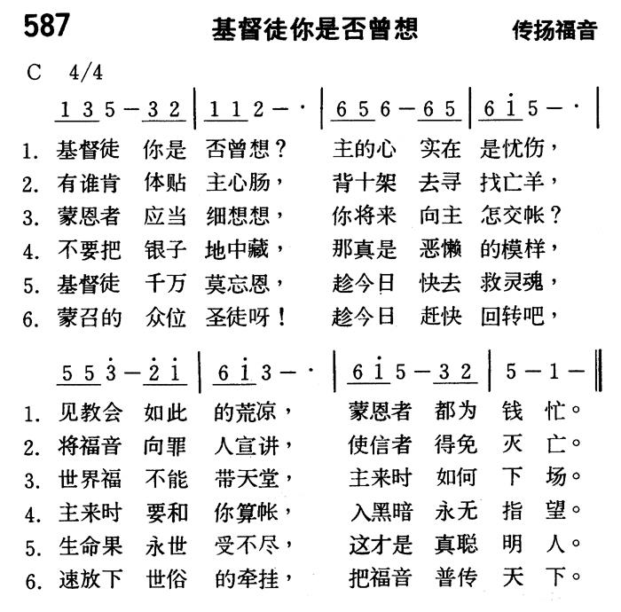 基督徒你是否曾想 第 1 页