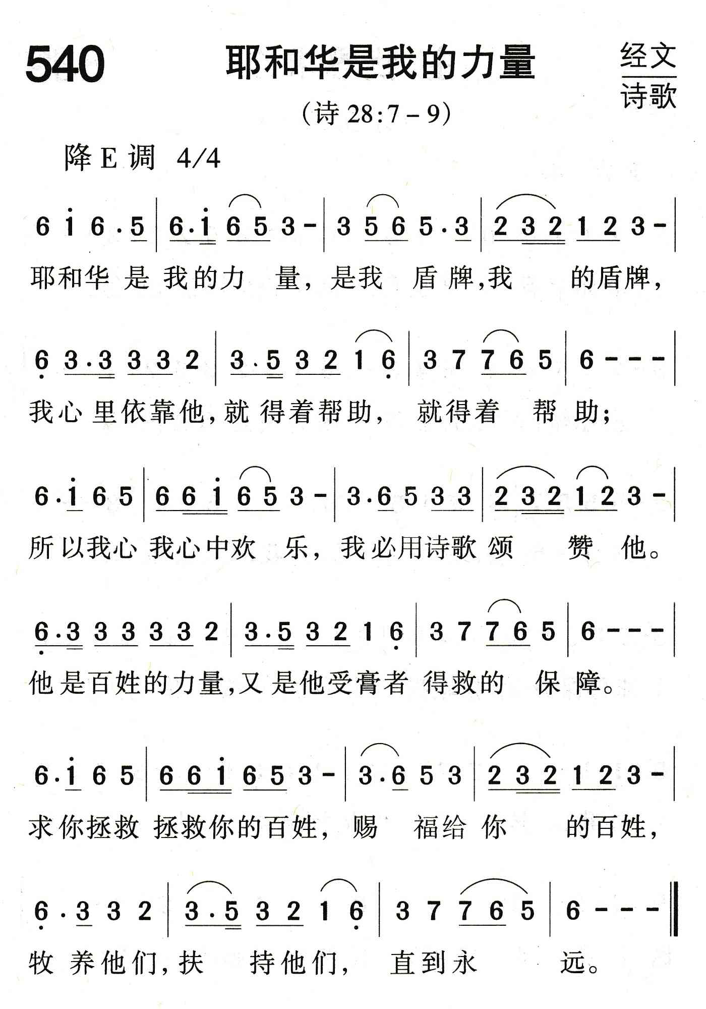 耶和华是我的力量 第 1 页