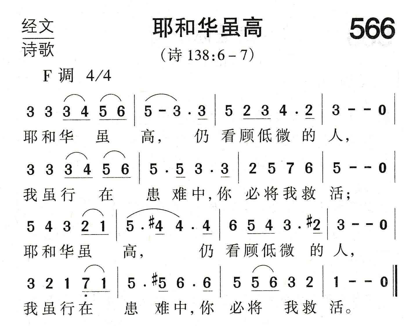 耶和华虽高 第 1 页