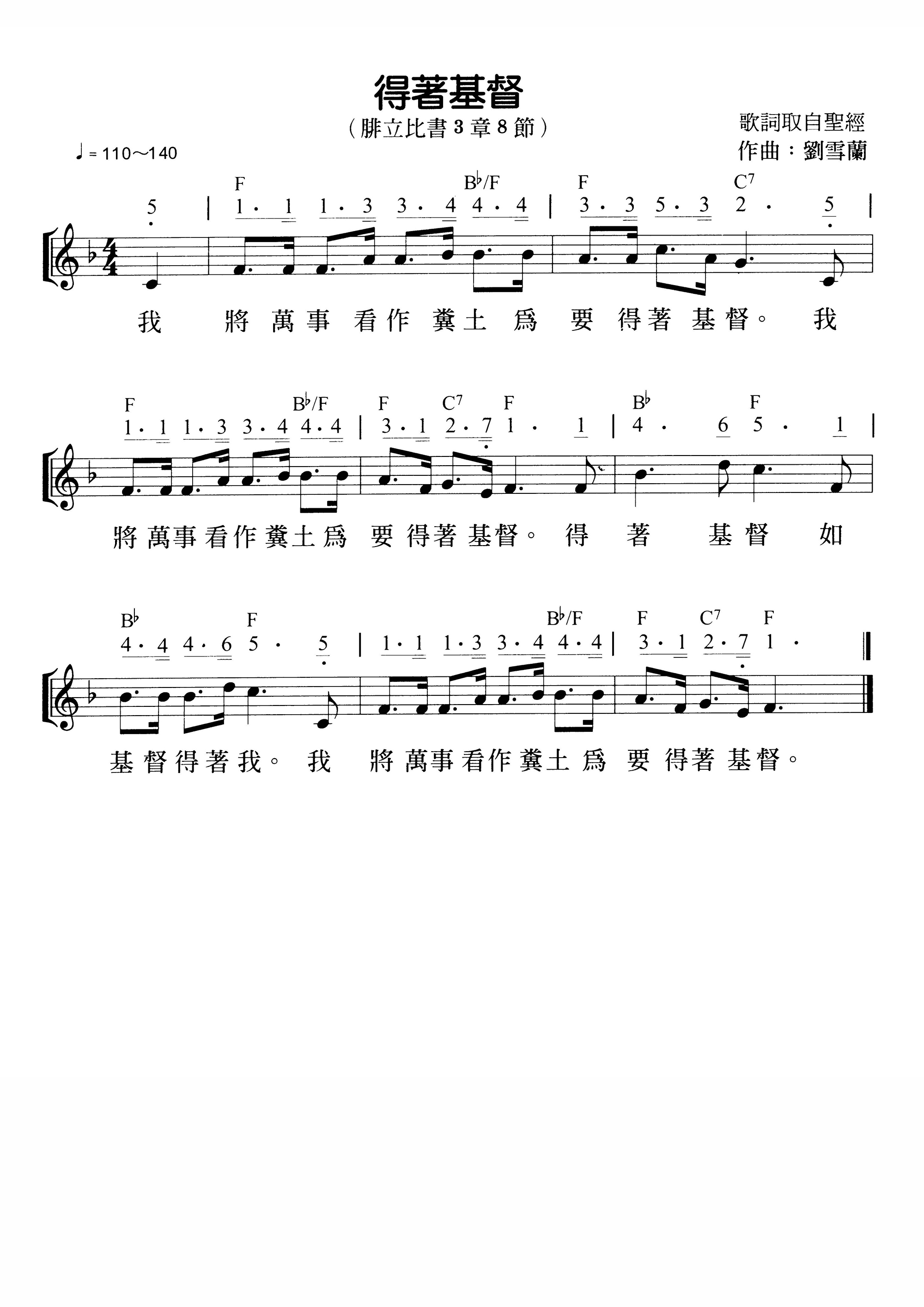 得着基督 官方谱 第 1 页