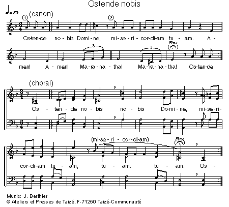 Ostende nobis 官方五线谱 第 1 页