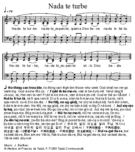 Nada te turbe 官方五线谱 第 1 页
