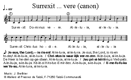 Surrexit Dominus vere 官方五线谱 第 1 页