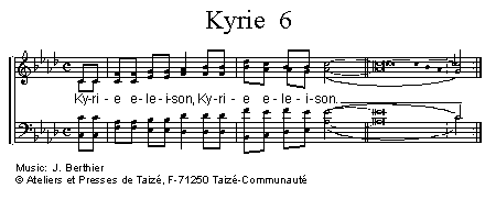 Kyrie eleison 6 官方五线谱 第 1 页