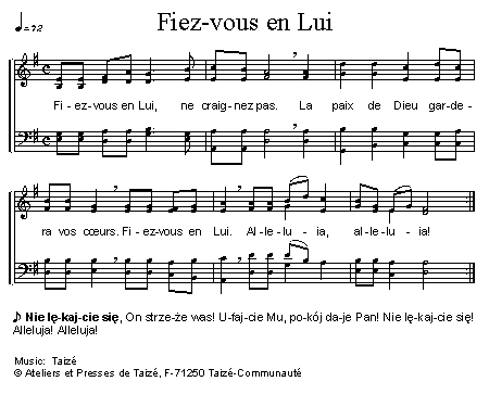 Fiez-vous en Lui 官方五线谱 第 1 页