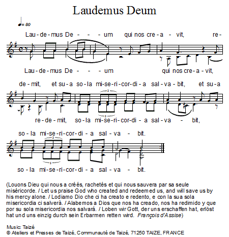 Laudemus Deum 官方五线谱 第 1 页