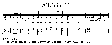 Alleluia 22 官方五线谱 第 1 页