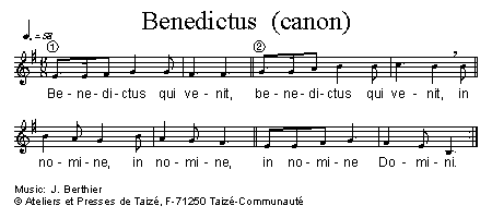 Benedictus (canon) 官方五线谱 第 1 页