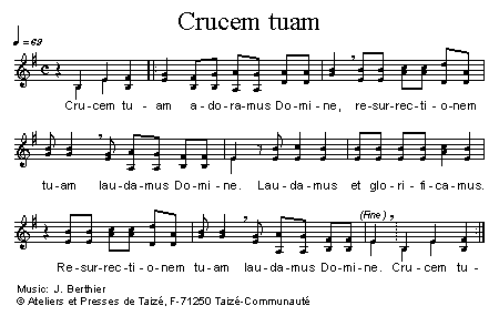 Crucem tuam 官方五线谱 第 1 页