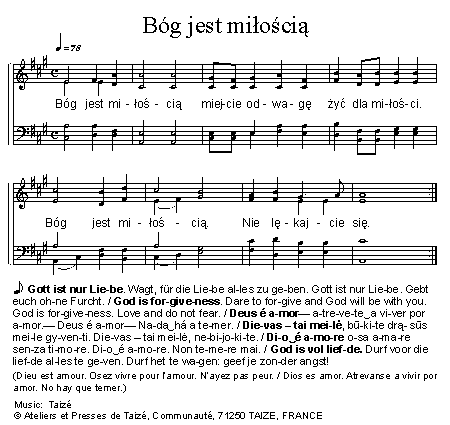 Bóg jest miłością 官方五线谱 第 1 页