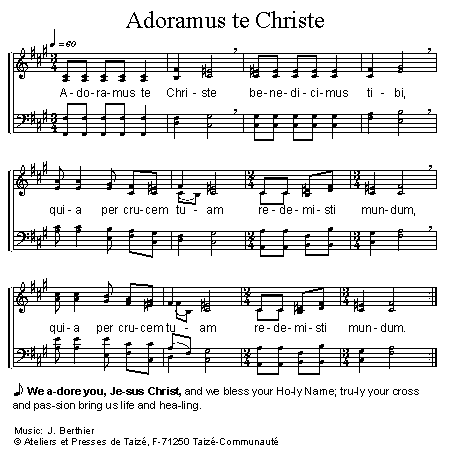 Adoramus te Christe 官方五线谱 第 1 页