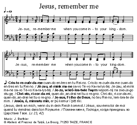 Jesus, remember me 官方五线谱 第 1 页