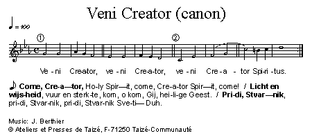 Veni Creator (canon) 官方五线谱 第 1 页
