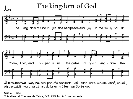 The kingdom of God 官方五线谱 第 1 页
