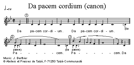 Da pacem cordium 官方五线谱 第 1 页