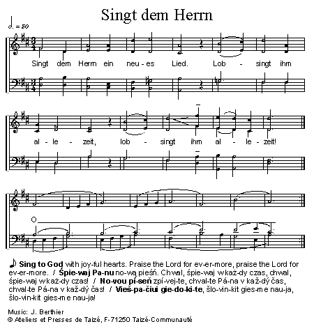 Singt dem Herrn 官方五线谱 第 1 页