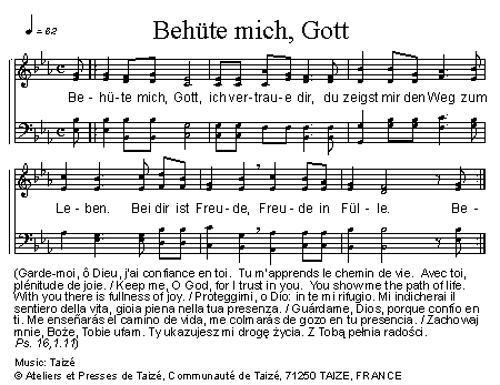 Behüte mich Gott 官方五线谱 第 1 页