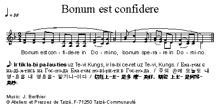 Bonum est confidere 官方五线谱 第 1 页