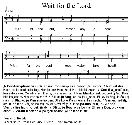 Wait for the Lord 官方五线谱 第 1 页
