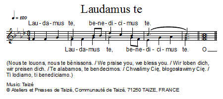 Laudamus te 官方五线谱 第 1 页