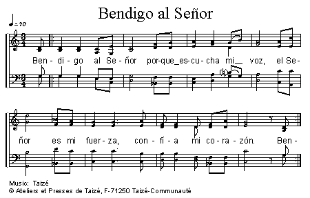 Bendigo al Señor 官方五线谱 第 1 页