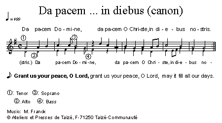 Da pacem... in diebus 官方五线谱 第 1 页