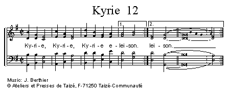 Kyrie eleison 12 官方五线谱 第 1 页