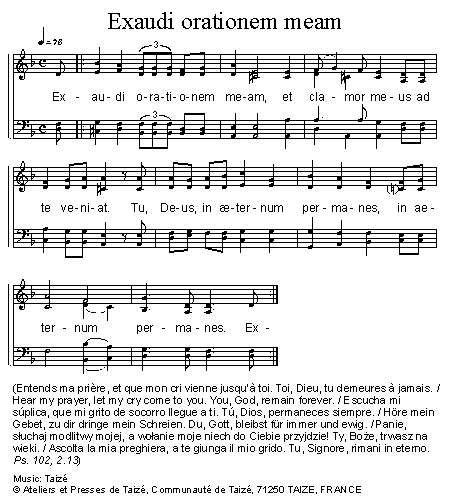 Exaudi orationem meam 官方五线谱 第 1 页