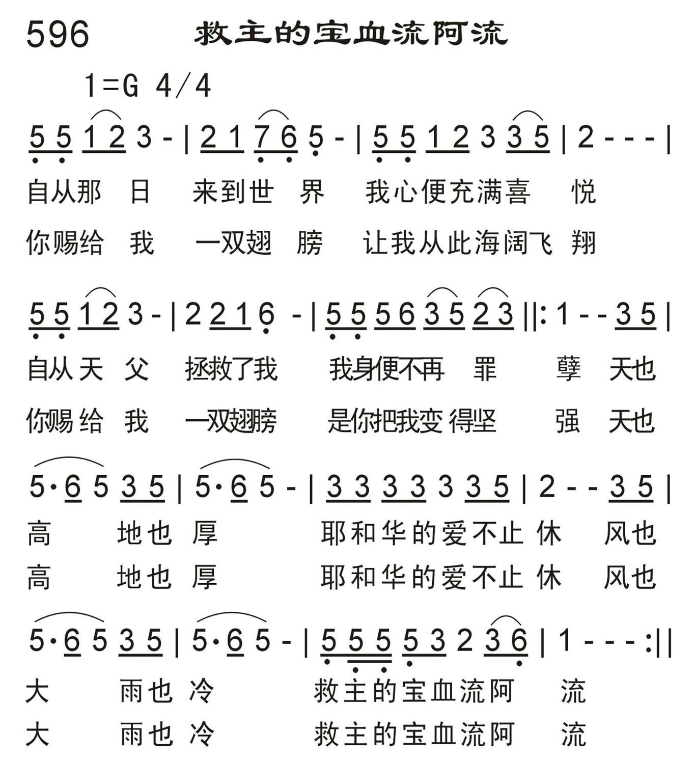 救主的宝血流阿流 第 1 页