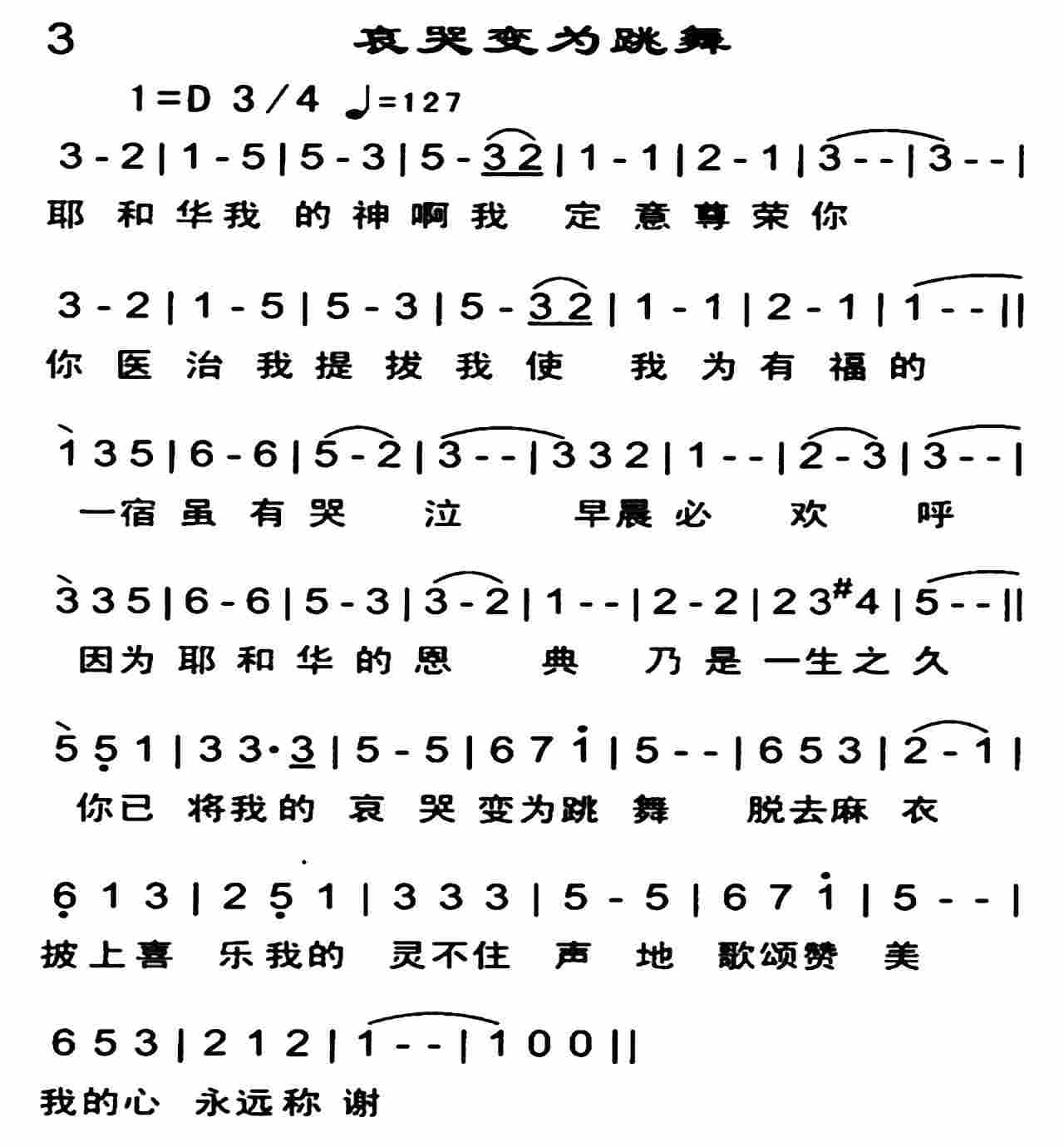 哀哭变为跳舞 第 1 页