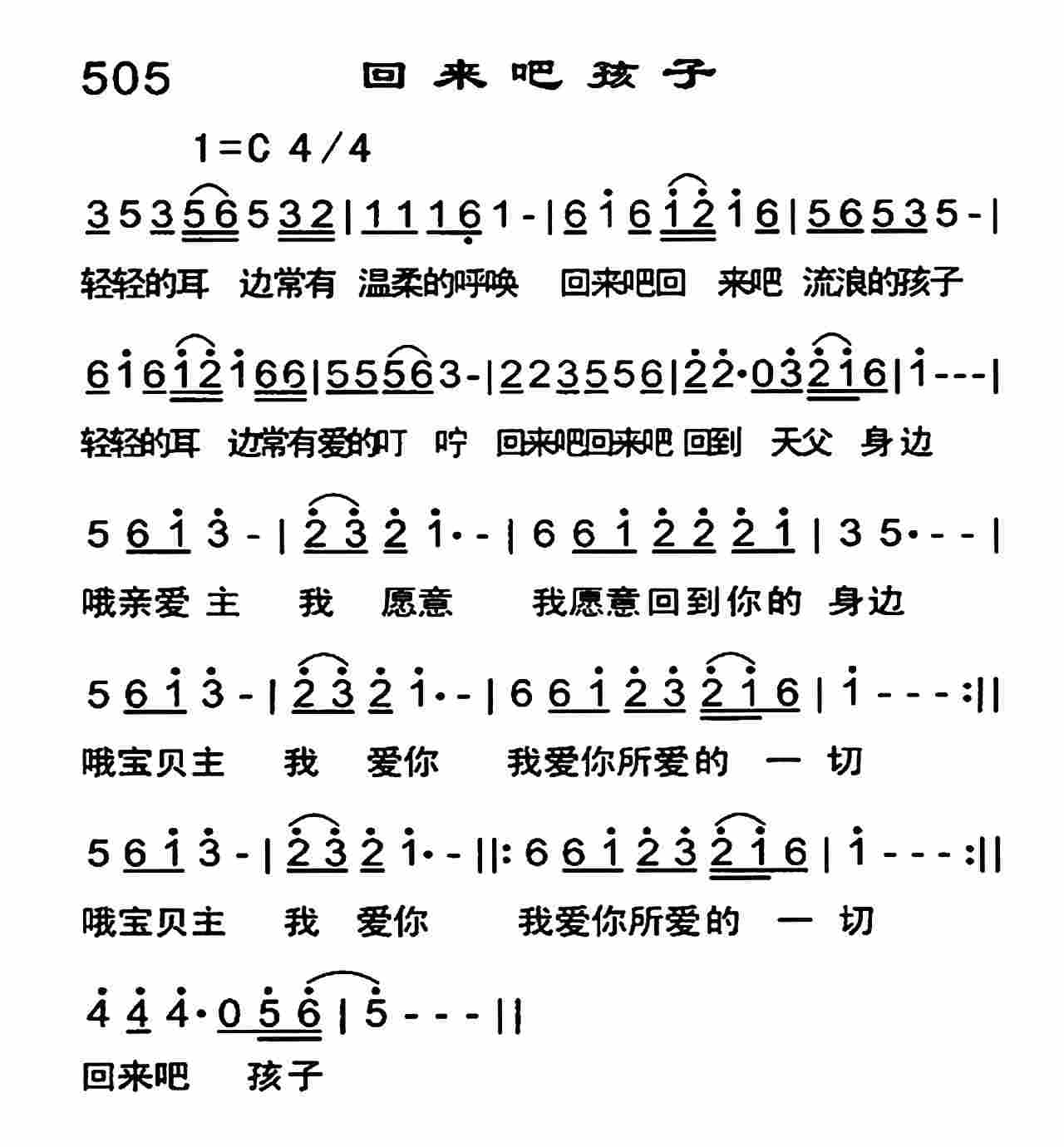 回来吧孩子 第 1 页
