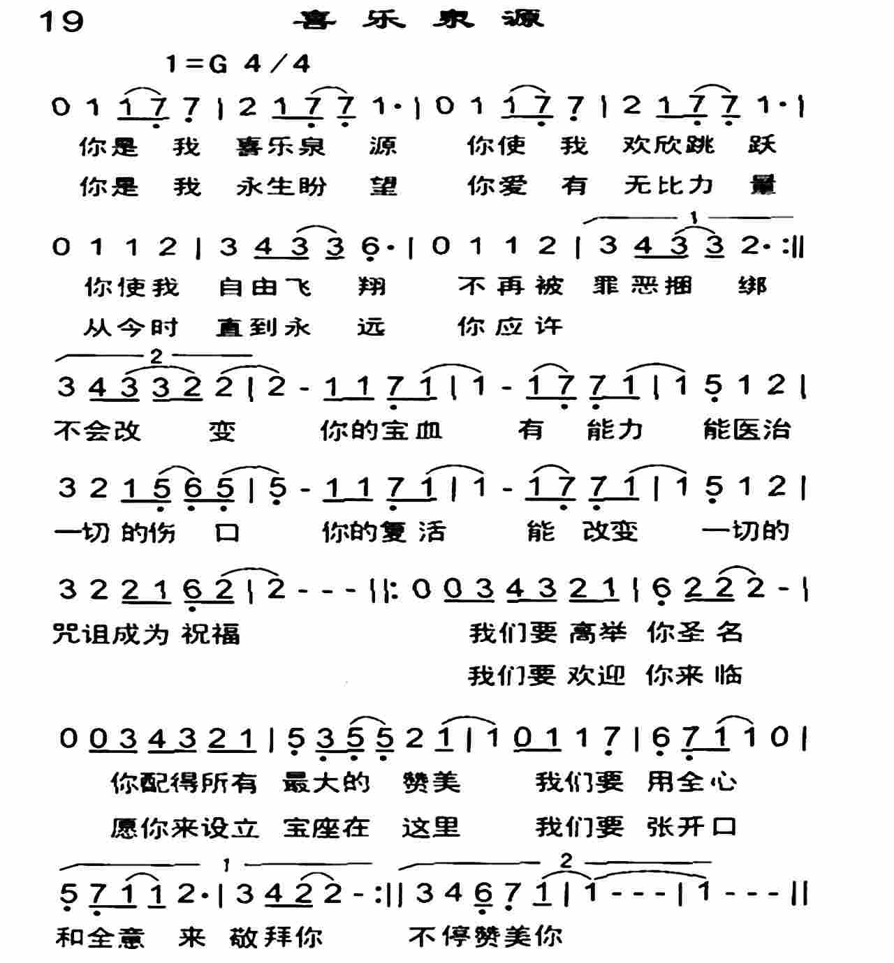 喜乐泉源 第 1 页