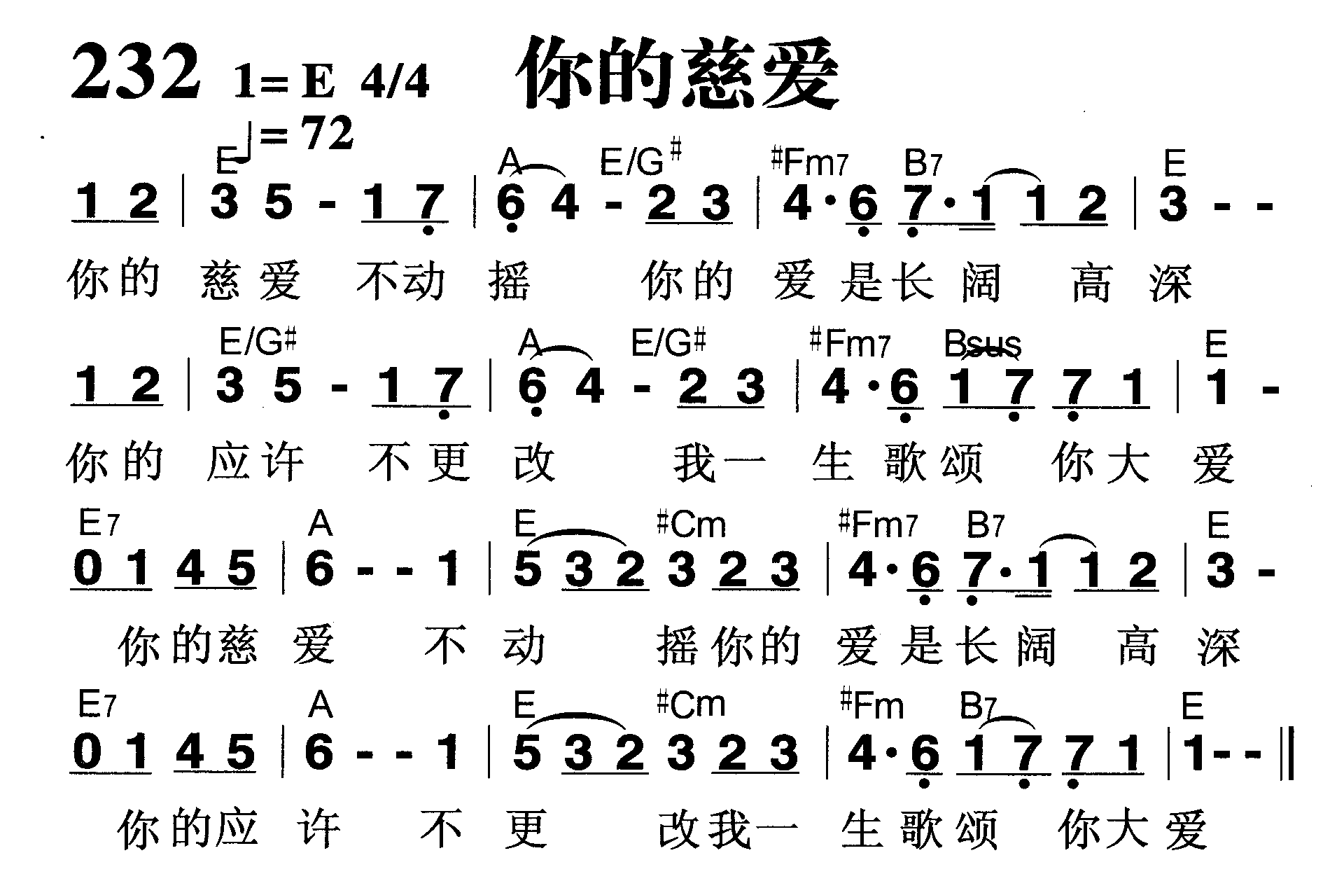 你的慈爱 第 1 页