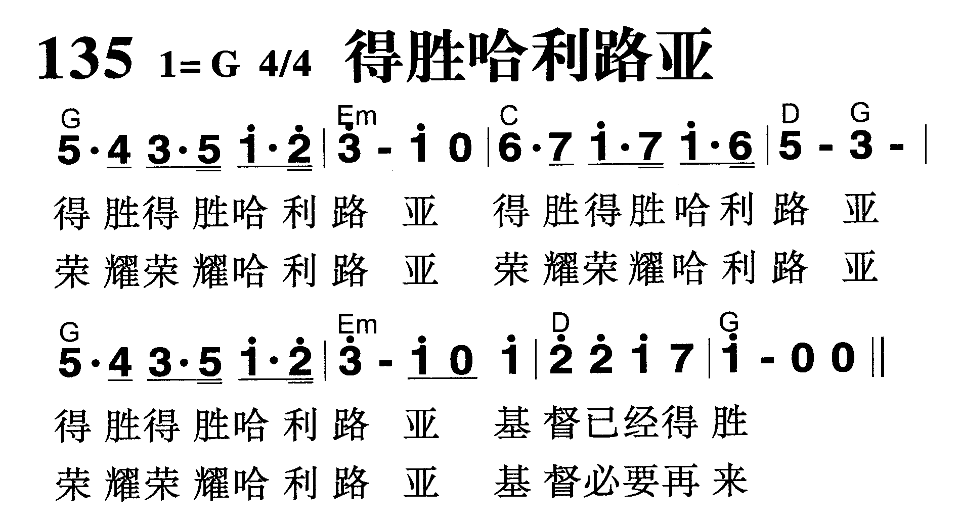 得胜哈利路亚 第 1 页
