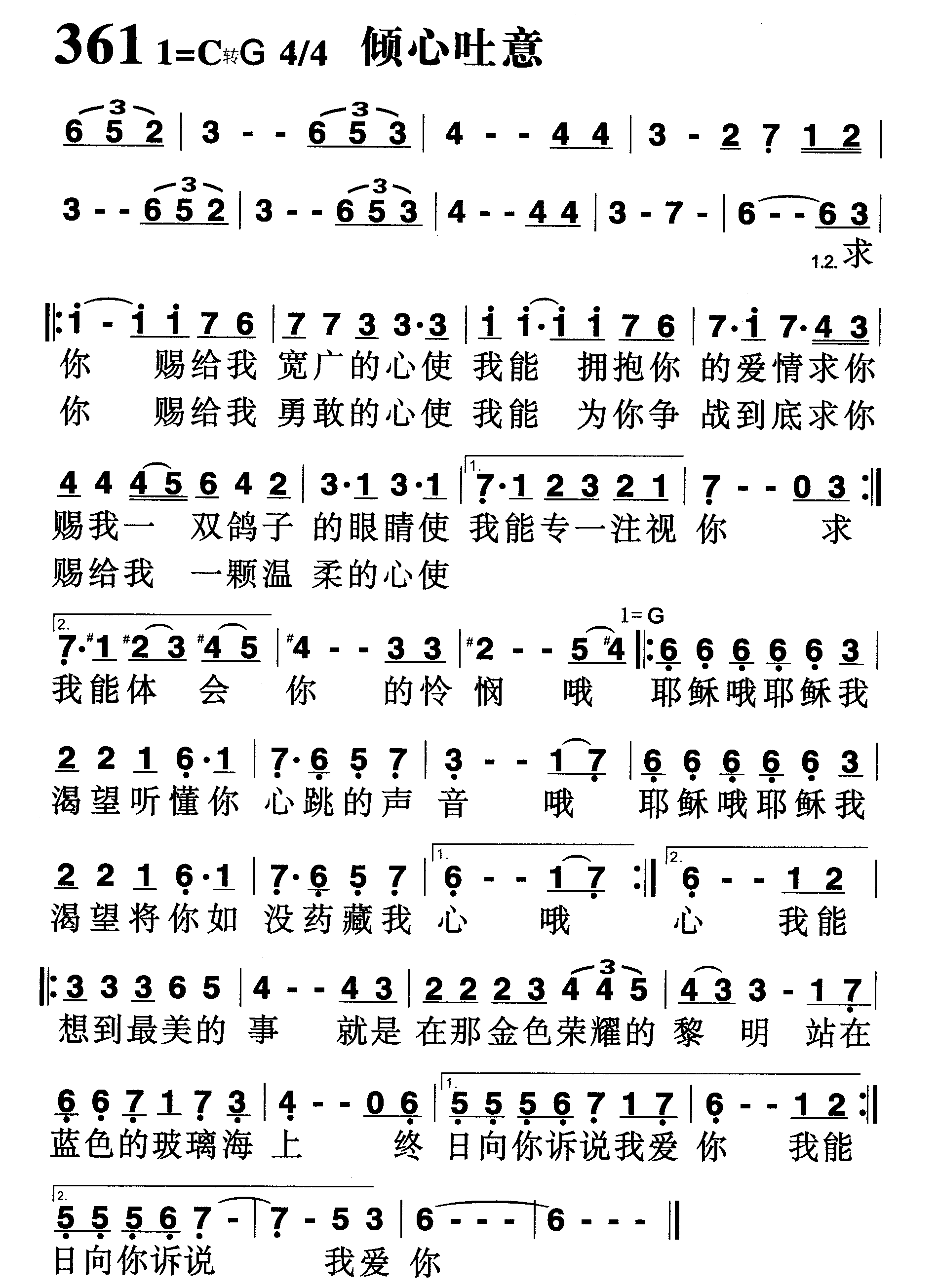 倾心吐意 第 1 页