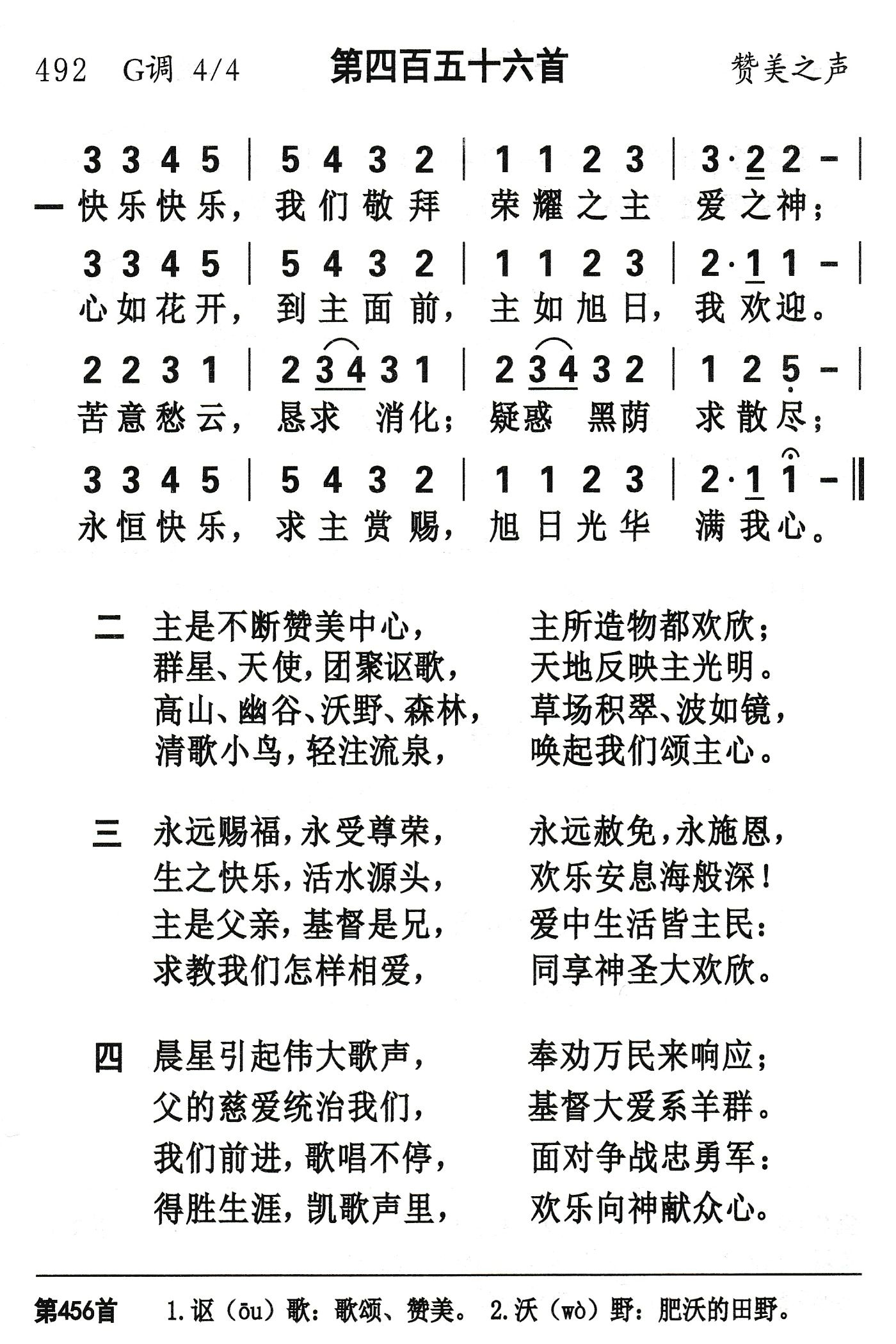 快乐快乐我们敬拜 第 1 页