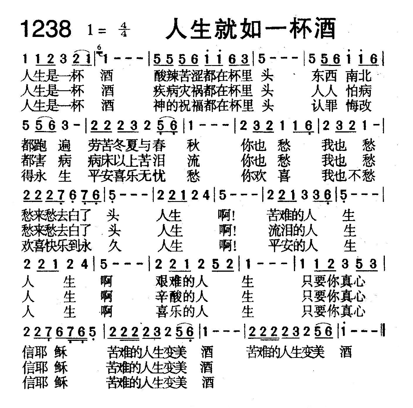 人生就如一杯酒 第 1 页