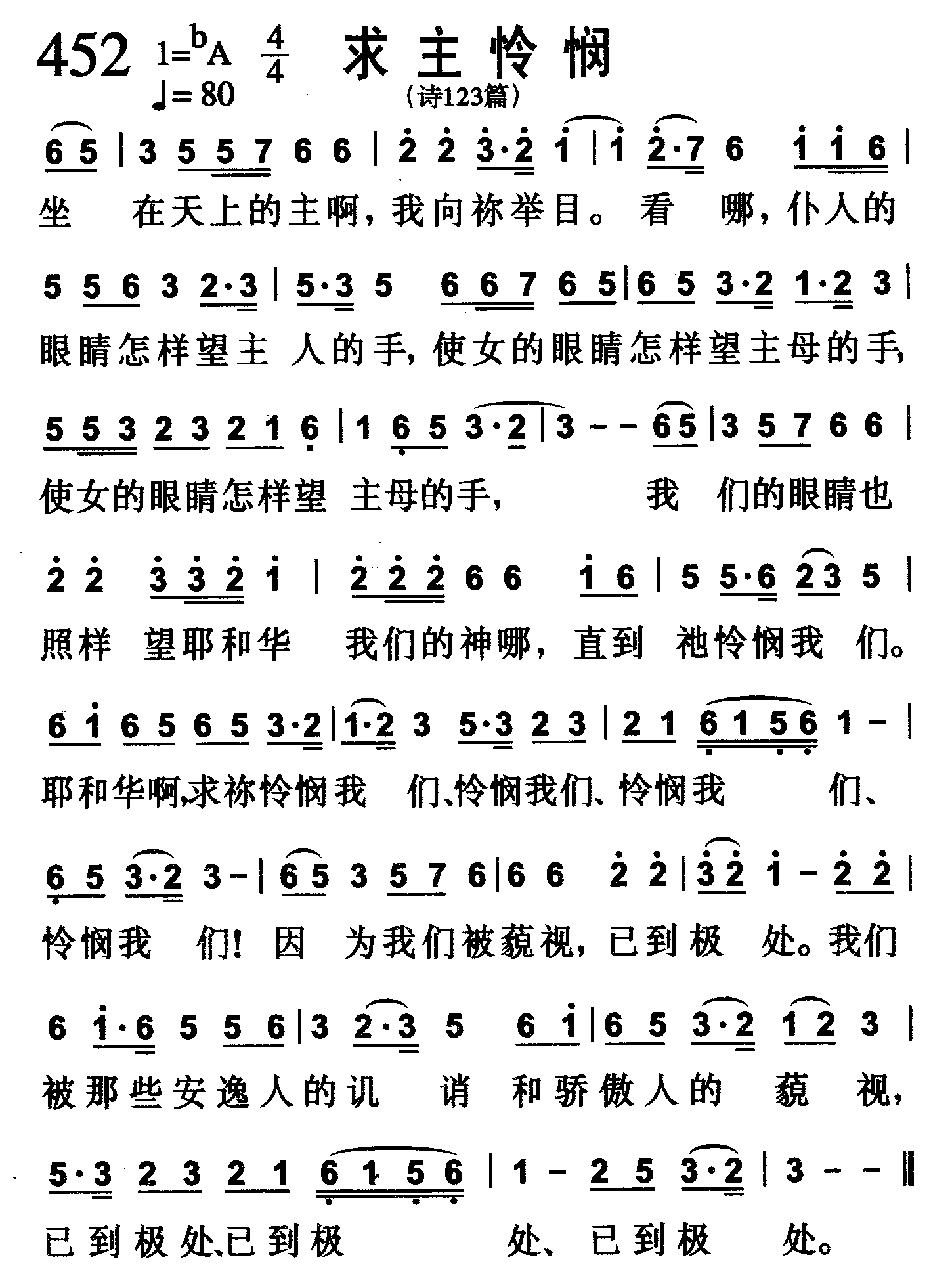 求主怜悯 第 1 页