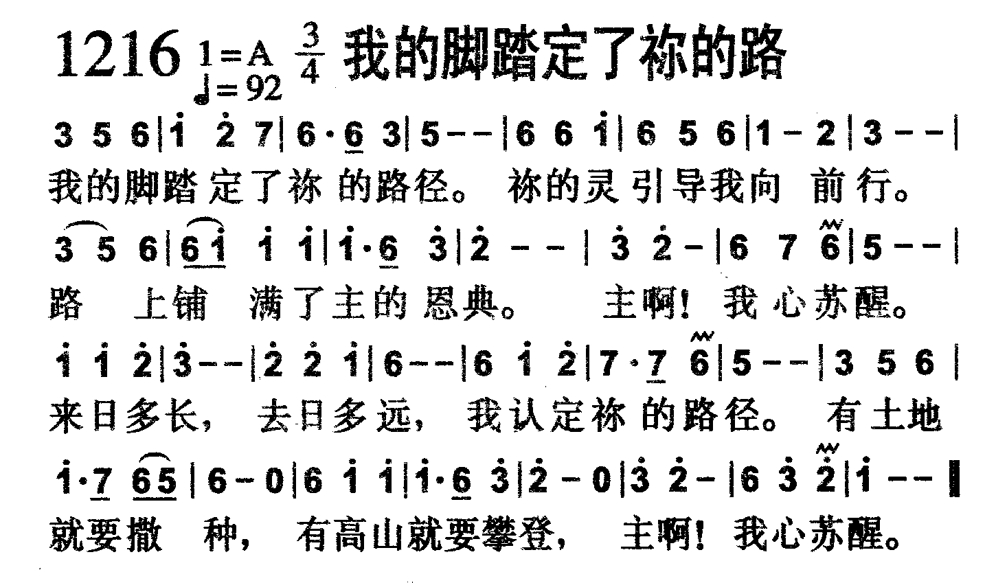 我的脚踏定了祢的路 第 1 页