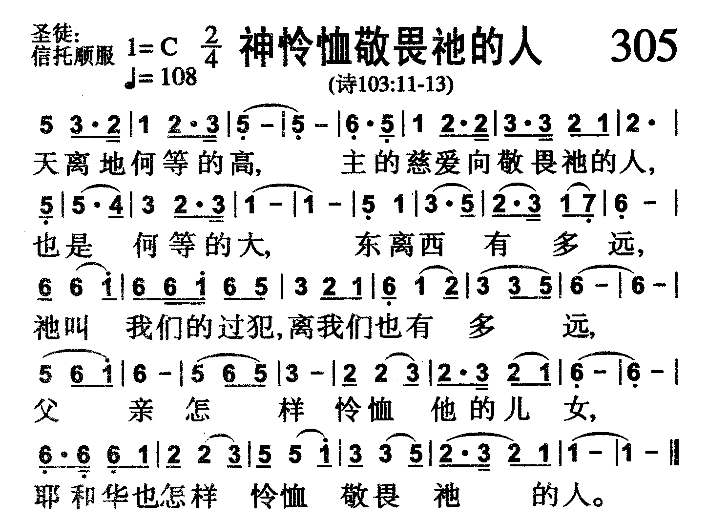 神怜恤敬畏祂的人 第 1 页