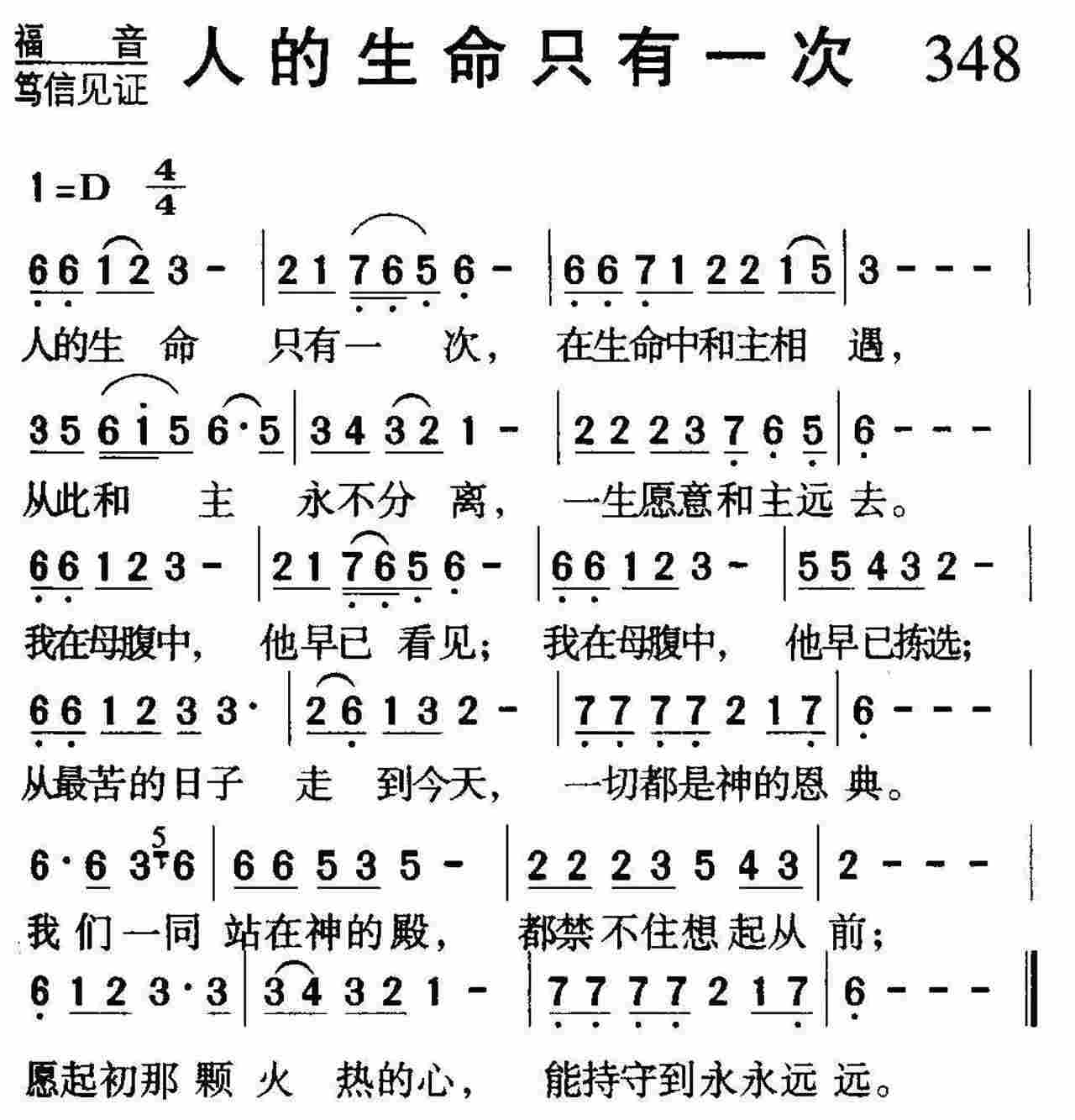 人的生命只有一次 第 1 页